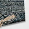 2'4"x7' Handloom Diamond Runner Rug Blue - Threshold™: Indoor Low Pile, Cotton & Jute, Entryway or Kitchen Use - 4 of 4