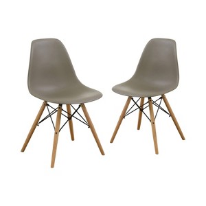 Set of 2 Hackney Contemporary Accent Chairs Light Brown - ioHOMES, Brown Brown