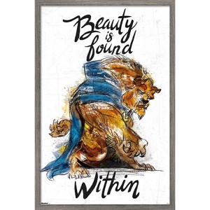 Trends International Disney Beauty and the Beast (1991) - Watercolor Beast Framed Wall Poster Prints - 1 of 4