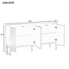 ORRD Elegant Sideboard with Curved Slot Bottom Doors, Four-Door Layout for Living Room, Entryway & Study - 4 of 4