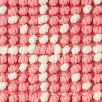 Pink Ivory Cotton Snowflake 20" x 20" Handcrafted Throw Pillow