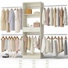 Besiost 8 FT Closet Organizer with Extendable Hanging Rod, Wood Closet System with Drawer - 2 of 4