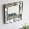 SEVOBAL Bathroom Vanity Mirrors Distressed Square Accent Mirror with Vintage Frame Clear Unobstructed View, Silver, 18.1"*1.4"*18.1" - 3 of 4