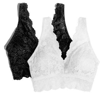Smart & Sexy Women's Signature Lace Deep V Bralette 2-Pack