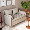 Whizmax 44”W Faux Leather Loveseat Sofa, Couch with Heavy Duty Frame and Comfortable Cushion for Living Room or Office Space - 2 of 4