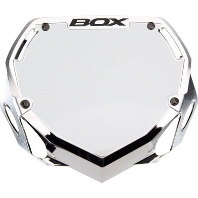 BOX Two BMX Number Plate Silver/Chrome Large