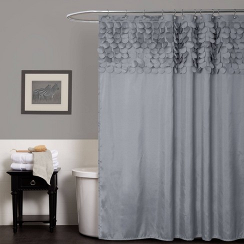 Lillian Shower Curtain Gray Lush, Lush Shower Curtain