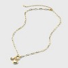 14K Gold Dipped Cubic Zirconia Puffy Heart Charm Initial Necklace - A New Day™ Gold - 2 of 4