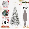 Snow Flocked Artificial Christmas Tree with Tips, PVC Hard Needle Branches, Hinged Realistic Christmas Tree for Home Decor - Koiai - 3 of 4