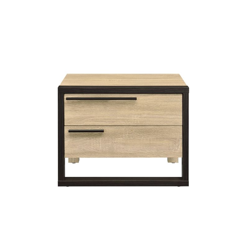 22&#34; Erasto Accent Table Oak/Black Finish - Acme Furniture, 3 of 6