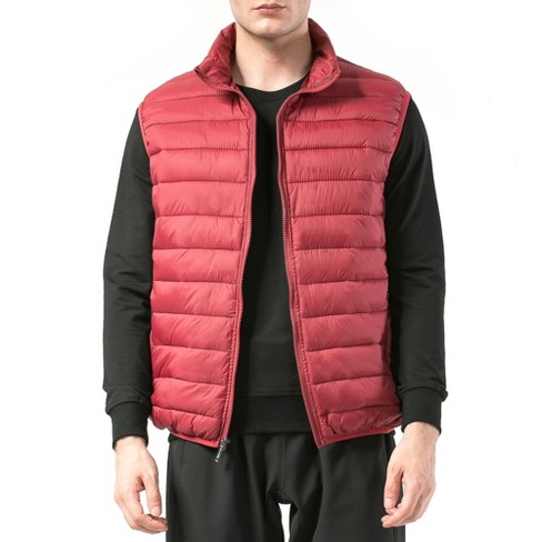 Alpine Swiss Clark Mens Lightweight Down Alternative Vest Jacket Red XL