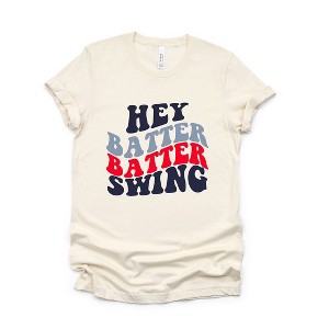 Simply Sage Market Women's Batter Batter Swing Stacked Short Sleeve Graphic Tee - 1 of 4