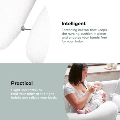 Organic Cotton U-Shape Pregnancy Pillow in Mineral Gray