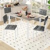 Hooseng Modern Dining Room Table Set for 4 , 5-Piece Kitchen Table with 4 PU Leather Dining Chairs for Breakfast Nook, Small Space - 2 of 4