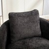 Sapphtopaz Modern Swivel Accent Chair with Pillow Chenille Upholstered Round Barrel Chair with Curved Back Comfy Chairs for Living Room,Bedroom - 2 of 4