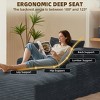 AENKYO Oversized Sleeper Sofa Bed & Cloud Lounge Chair, 2 Pillows Corduroy Upholstered Sofa No Assembly Required for Living Room - 3 of 4