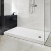 COZONY Non-Slip Shower Base, Center Drain Fiberglass Pan with Stainless Steel Drain - 3 of 4