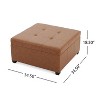 CAVINAS Square Pull-Open Top Ottoman Stool with Storage,Waffle Tufted Ottoman for Bedroom,Living Room - 4 of 4