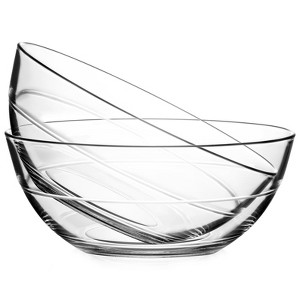 Itopfox 2-Pack Tempered Glass Mixing Bowls, Microwave, Dishwasher & Oven Safe, Ideal for Salad, Mixing Dough & Food Prep - 1 of 4