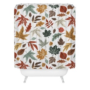 Deny Designs Marta Barragan Camarasa Autumn Leaves Fall Shower Curtain - 1 of 4