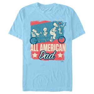 Men's The Simpsons Father's Day All American Dad Poster T-Shirt - 1 of 4