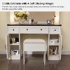 OKD Vanity Tables with 3 Visible Drawers, Farmhouse Vanity Desk with Lights Makeup Mirror - 3 of 4