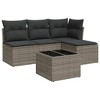 vidaXL Garden Sofa Set  PE rattan Medium Adjustable Feet - 2 of 4