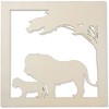 Genie Crafts 2-Piece Unfinished Wood Lion Cutout Wall Art Decor for Painting, DIY Crafts, 11.6 x 0.2 in - 4 of 4