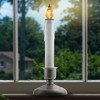 IMC Cape Cod B/O LED Window Candle with Sensor & Wax Drips, Pewter, 9.5in (Qty1) - 2 of 3