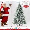 Costway 6/7 FT Pre-Lit Flocked Christmas Tree Hinged Xmas Decoration with 250/300 LED Lights - 3 of 4