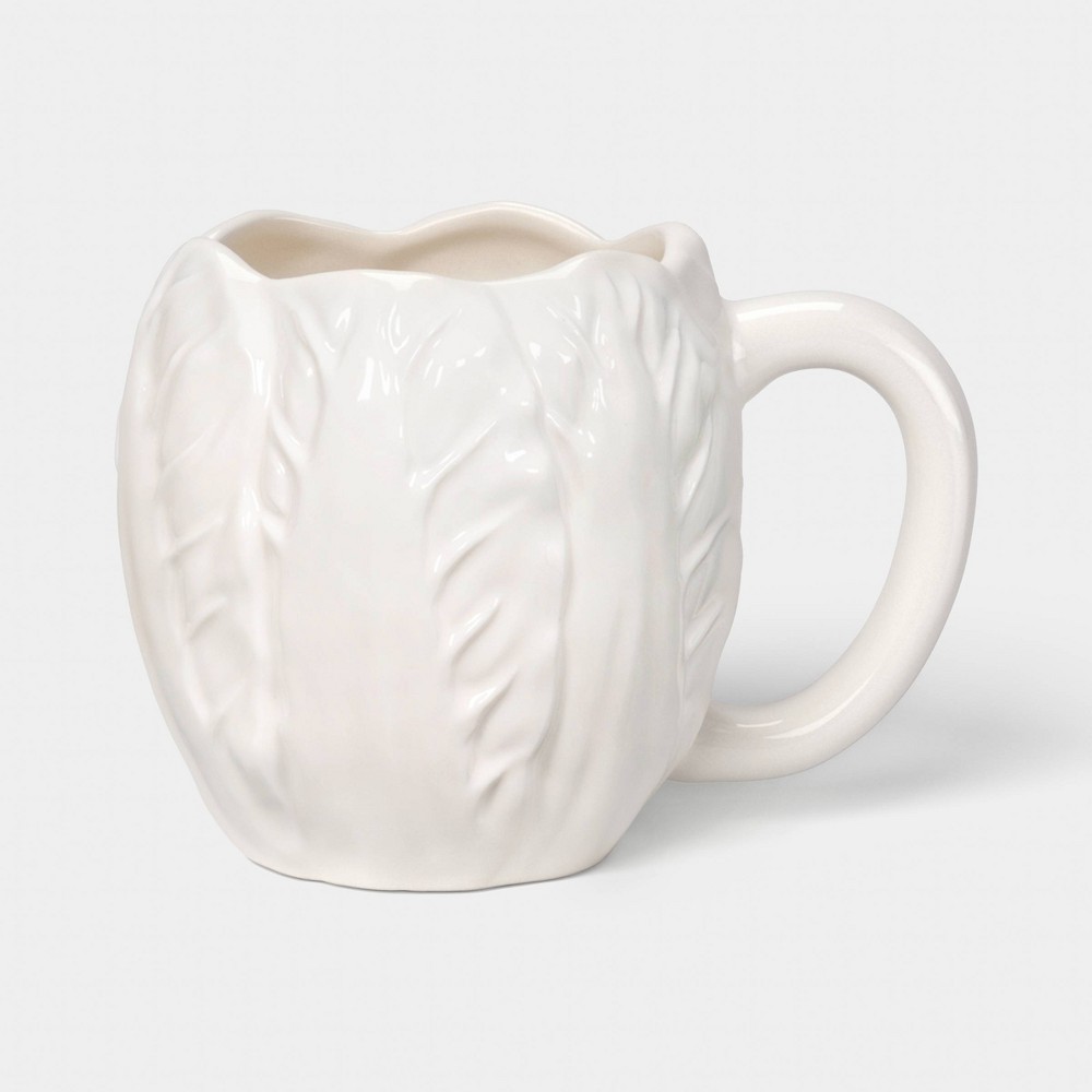 15 fl oz Stoneware Radicchio Mug White - Threshold™