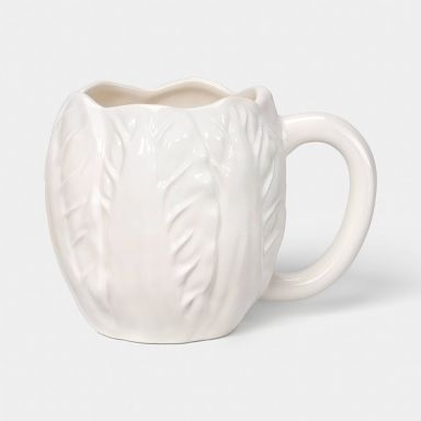 15 fl oz Stoneware Radicchio Mug White - Threshold™