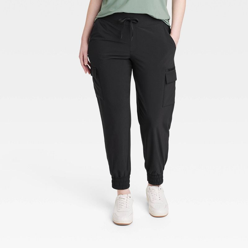 Women's Flex Woven Mid-Rise Cargo Joggers - All In Motion™, 3 of 6