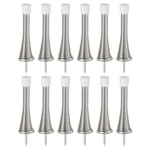 Unique Bargains Spring Steel Rubber Bumper Tips Door Stop - 1 of 4