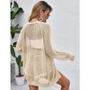 Women Crochet Lightweight Cardigan Cover Up Open Front Long Sleeve Summer Cardigans 2024 - 2 of 4