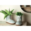 Manual Woodworkers and Weavers Metal Boots Planter Set of 2, Gray, Decorative Rustic Garden Containers for Indoor or Outdoor Use - 3 of 3