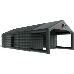 AMERLIFE Inflatable Nightclub Tent, Black Portable Gazebo with Dual Doors, Logo Panel - 1 of 4