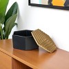 HomeRoots 7" Black And Gold Aluminum Decorative Keepsake Box - 2 of 4