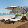 LeisureMod Chelsea Modern Outdoor Patio Lounge Chairs with Black Frame - 2 of 4