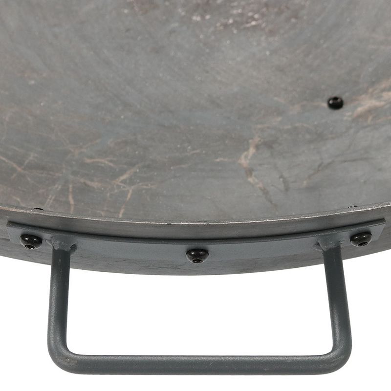 Sunnydaze Outdoor Camping or Backyard Round Cast Iron Rustic Fire Pit Bowl with Handles, 4 of 11