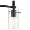 Possini Euro Design Erika Modern Wall Light Black Hardwire 22" 3-Light Fixture Clear Glass Shade for Bathroom Mirror Vanity Home - 3 of 4