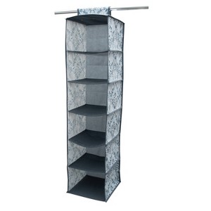 Laura Ashley New 6 Shelf Organizer Parterre: Multicolored Closet Organizer & Garment Rack, 47" Height, No Assembly Required - 1 of 4