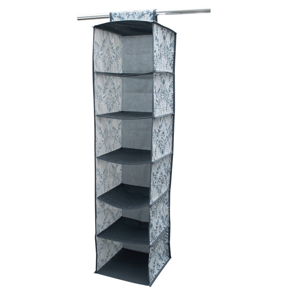 Laura Ashley New 6 Shelf Organizer Parterre: Multicolored Closet Organizer & Garment Rack, 47" Height, No Assembly Required