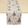 Unique Bargains Christmas Table Runner White Christmas Tree Linen 72"x13" 1 Pc - 4 of 4