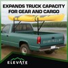 Elevate Outdoor Truck Ladder Rack Adjustable Steel Pickup Cargo Carrier, Black - 3 of 4