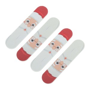 Unique Bargains Christmas Style Multifunctional Nail File Manicure Tool 4 Pcs - 1 of 4