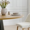 PexFix 52" Solid Wood Round Dining Table Kitchen Table for 4-6 with Tabletop & Textured Tapered Base for Living/Dining Room Coffee Office Natural - 4 of 4