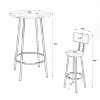 Bar table, equipped with 2 bar stools , with backrest and partition - 3 of 4