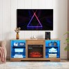 Grungis 3D Fireplace TV Stand for TVs Up to 62 Inch,Console Table  with LED Lights and USB Charging Outlet for Living Room - 2 of 4
