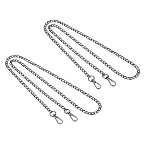 Unique Bargains Alloy Durable Removable Buckles Replacement Purse Chain Strap 2 Pcs - 1 of 4
